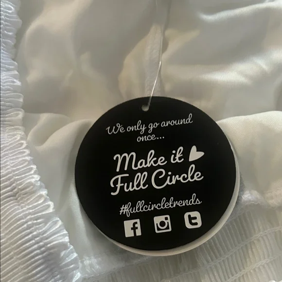 NWT Jolie & Joy White Ribbed Lounge Pants - Picture 4 of 5